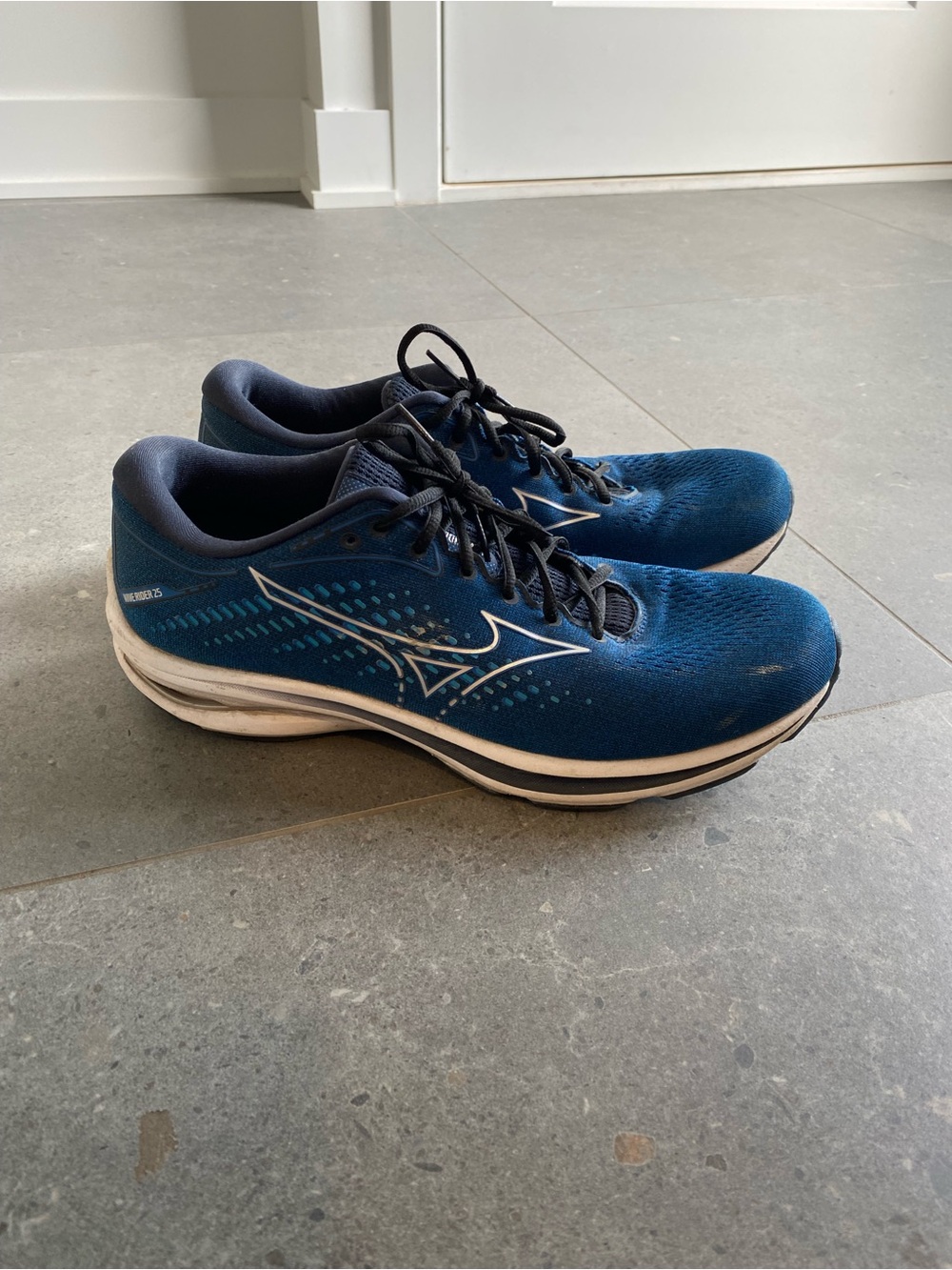 Mizuno Men's Athletic Running Shoes - Deep Blue with White Accents